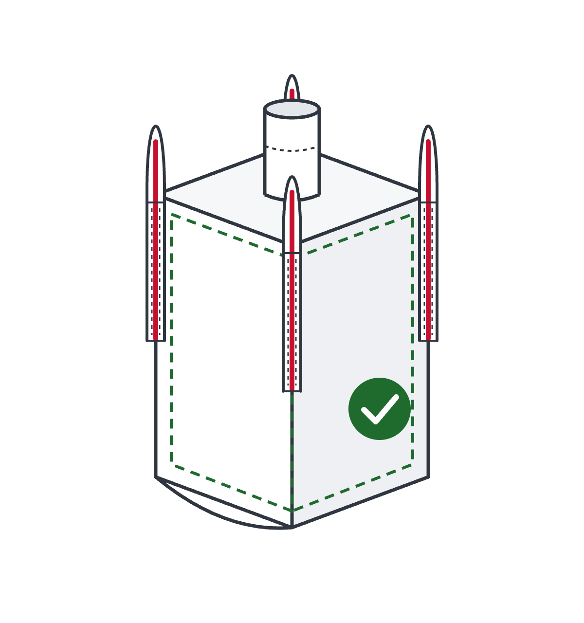 Diagrama: Big Bag grado alimentario con liner